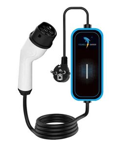 Chargeur EV portable 3,5 kW 16A Type 2 Niveau 2 EVSE Chargeur de <span class=keywords><strong>voiture</strong></span> mobile avec écran LCD IP65 Station de recharge pour véhicules <span class=keywords><strong>électrique</strong></span>s - Product Image 1