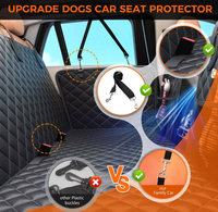 Funda de Asiento de Coche para Mascotas Personalizada, Impermeable, Ecológica, con Base Rígida, Ventana de Malla, Antideslizante, para Todas las Estaciones