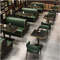 Canapé en cuir au design moderne pour usage intérieur, durable, idéal pour les bars KTV, les hôtels, les restaurants, les écoles, en panneaux de bois.