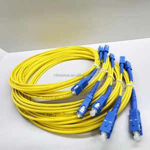 สายแพทช์ใยแก้วนำแสง SC UPC โหมดเดียว3.0มม. 1310 G652D/1550nm IL <จัมเปอร์0.3dB สำหรับการใช้งาน FTTH - Product Image 4