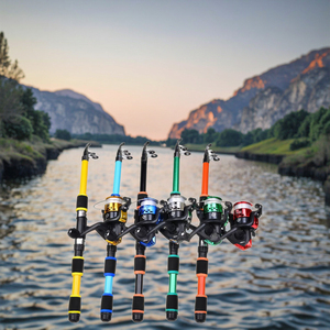 Bộ cần câu biển trẻ em 1.5M 1.8M Carbon, cần câu tay quay xa, câu cá biển mặn, câu cá chép, câu tôm - Product Image 4