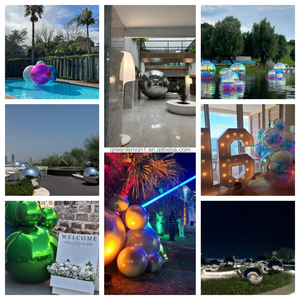 Boule miroir gonflable personnalisée, lumière PVC, ballon publicitaire imperméable, impression UV, 8-10 pieds pour mariage, fête, <span class=keywords><strong>camping</strong></span> DLGZG - Product Image 5