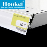 Porte-étiquettes adhésif en PVC pour bord de rayon, pour affichage de prix en supermarché, plastique transparent