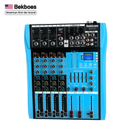 Bekboes MG40S Mini Mixeur Portable Professionnel Studio Live Audio Mixeur Karaoké USB DJ Console de Mixage Son avec Haute Qualité