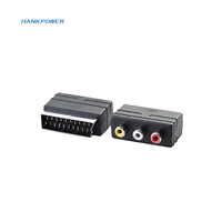 Port de convertisseur de transfert de prise péritel 21Pin à 3 RCA pour PS4 Nintendo WII contrôleur de jeu Console manette accessoires