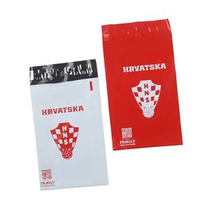 100% <b>Compostable</b> Tear-Proof Eco-Friendly Moisture-Resistant for <b>Bag</b> LDPE/HDPE Printed Logo Strong Glue Red Delivery - Product Image 2
