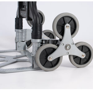 Truk Troler Belanja Tangan 6 Roda Karet, Truk Palet Tangan Roda Makanan, Troli Panjat Tangga Mudah Dibawa dengan 6 Roda Karet - Product Image 5