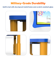 Table tactile réglable en hauteur de 43 pouces avec écran multi-touch, jeux interactifs Android 14 pour enfants, maternelle et jeux sensoriels