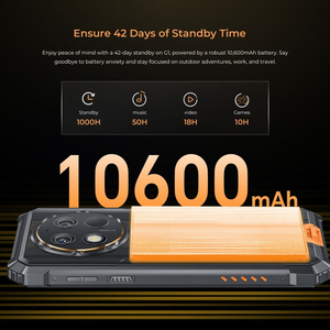สมาร์ทโฟน G1 รุ่นทนทาน Octa Core 6+256GB Android 14 HD IP68 กันกระแทก รองรับซิมคู่ กล้อง 48MP แบตเตอรี่ 10600mAh ชาร์จเร็ว 18W ภาษาฝรั่งเศส - Product Image 5