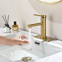 Robinet de lavabo cascade moderne à poignée unique, eau chaude et froide, en laiton, prix usine