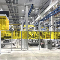Pagar Pengaman Lembaran Akrilik Rangka Aluminium Alloy, Penghalang Isolasi Bengkel Ukuran Kustom
