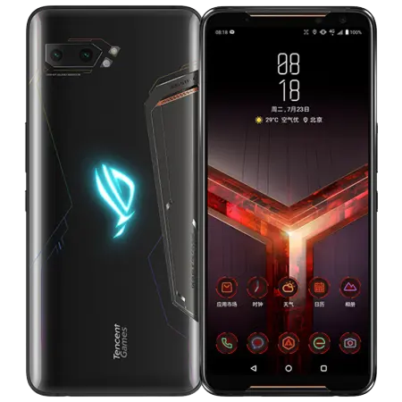 Celular rog phone ii zs660kl global, smartphone com 8gb + 128gb, núcleo octa core, tela de 6.59 "1080x2340p, 6000mah 48mp nfc android 9.0 rog 2