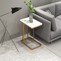 Table d'appoint de style nordique, table d'angle, table basse : table d'appoint moderne minimaliste, compacte, portable, créative en fer forgé