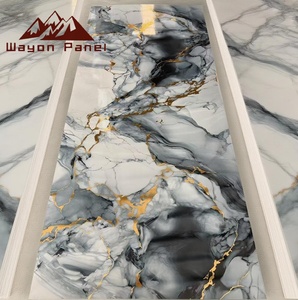 Wayon Yeni PVC UV Mermer Parlak Duvar Paneli-Modern Stil Yatak Odası ve Villa Duvar Dekorasyon Malzemesi - Product Image 4