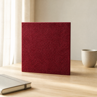 Autocollants muraux décoratifs en feutre PET matelassé à motif quadrillé, couleur bordeaux, pour salon, chambre, salle de jeux, décoration intérieure