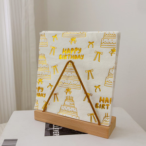 Serviettes en <span class=keywords><strong>papier</strong></span> à thème <span class=keywords><strong>Joyeux</strong></span> <span class=keywords><strong>Anniversaire</strong></span> estampées or pour usage hôtelier, serviettes en <span class=keywords><strong>papier</strong></span> professionnelles pour la restauration, <span class=keywords><strong>papier</strong></span> décoratif pour les rassemblements - Product Image 4