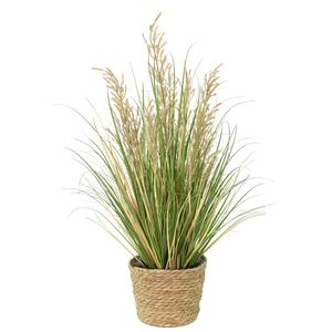 Bonsái de hierba de centeno artificial personalizable, planta falsa para decoración de escritorio del hogar, sin mantenimiento - Product Image 1