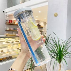 700ml <b>Large</b> Capacity Plastic Water Bottle with Filter Drinking Straw and Tea Infuser Cup - Product Image 6