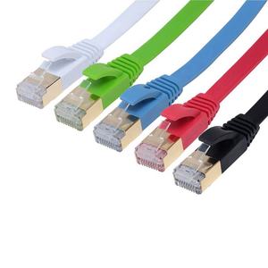 Paquet personnalisé plat Cat5E Cat6 Cat6A Cat7 Cat8 <span class=keywords><strong>Ethernet</strong></span> UTP FTP 0.5 <span class=keywords><strong>m</strong></span> 1m Cat6 câble de raccordement plat Flexible - Product Image 1