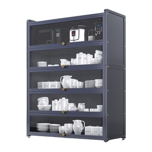 Meuble <span class=keywords><strong>de</strong></span> rangement multifonctionnel en acier au carbone pour îlots <span class=keywords><strong>de</strong></span> cuisine, chariot <span class=keywords><strong>de</strong></span> rangement pour appareils électroménagers, armoire <span class=keywords><strong>de</strong></span> <span class=keywords><strong>four</strong></span> sur pied - Product Image 5