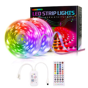 Telecomando Smd 5050 <span class=keywords><strong>Rgb</strong></span> 12v Kit completo 5m 10m 30d/m flessibile Bluetoothled <span class=keywords><strong>Tv</strong></span> retroilluminazione Tira De Led strisce luminose a nastro - Product Image 6