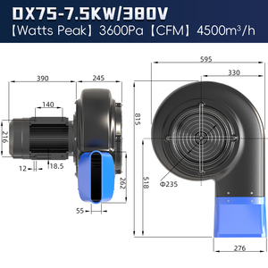 5.5kw 7.5kw <b>Car</b> Wash Top Design Drying Air <b>Blower</b> for <b>Car</b> Wash Machine - Product Image 4