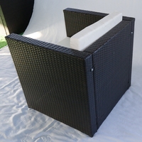 Modernes Design Poly-Rattan Ecksofa-Set Hochwertig Wasserdicht UV-Beständig Umweltfreundlich Pulverbeschichtet für Außenbereich und Innenhof