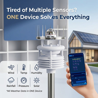 Solution de surveillance environnementale pour centrale solaire WIFI 4G GPRS LORA LORAWAN RS485 Modbus Système de station météo compacte 8 en 1