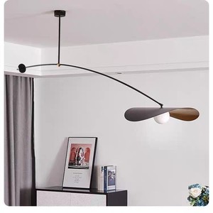 โคมไฟระย้า LED 3สีแบบทันสมัยโคมระย้าแก้วเหล็กขนาดใหญ่สำหรับใช้ในบ้านโรงแรมห้องพักโคมไฟมีสไตล์ - Product Image 6