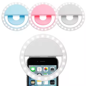 Lampe LED personnalisée pour selfie, support portable à clipser sur trépied avec support de caméra rechargeable, anneau lumineux pour téléphone portable - Product Image 6