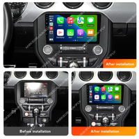 Autoradio Mekede Android 11 8 cœurs 8+128 Go pour Ford Mustang 2014 2015 2016 2017 2021 avec caméra 360°, commande vocale et stéréo Bluetooth