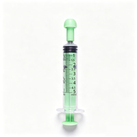 Seringue d'alimentation vétérinaire jetable de 5 ml sans aiguille, distributeur oral pour animaux de compagnie avec embout en silicone