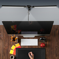 Lampe de Table pliable et télescopique à Double tête multi-angle, avec pince, lumière de remplissage pour écran d'ordinateur, idéal pour le travail, 50 w