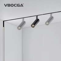 Éclairage intérieur ultra-fin 15 mm, spot LED sur rail, puce COB, corps en aluminium, entrée 48 V, mini-lumière magnétique pour villa, hôtel
