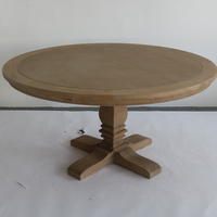 Nouveau design, ensemble de tables à manger rondes en bois massif fabriquées à la main, table de banquet de mariage, table à manger pour événements en plein air