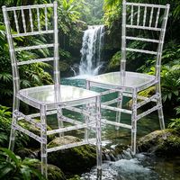 Chaise transparente pour studio photo, décoration de scène, événement de Semaine de la Mode, chaise de présentation en cristal