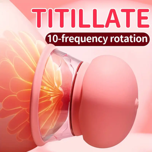 Adult Toy Nipple Sucker Vacuum 10 Vibrator Rotation <b>Breast</b> Stimulator Massager for Women With 3 Pairs of Massage Heads - Product Image 6