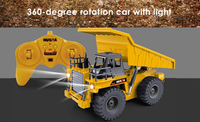 HUINA 1540 — pelle RC 1/18 2.4G 6CH, Version en alliage, camion à benne, véhicules de Construction, jouets, offre spéciale, nouvelle collection
