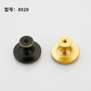 Lcedis Chinese Style Brass Cabinet <b>Knob</b> Round Single Hole Drawer Handle Hardware Furniture Accessories - Product Image 3
