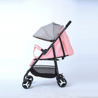Système de voyage pliable léger en lin de luxe portable 2 en 1 Poussette pour bébé avec design paysager élevé