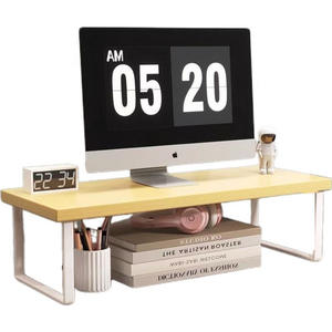 Soporte Elevador de Escritorio Lida, Base Multifuncional de Madera para Laptop, Organizador de Escritorio para Oficina y Estudiantes - Product Image 1