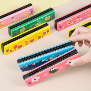 Armónica de madera para niños, 16 piezas, instrumento musical de doble fila para niños, juguete de educación temprana, edad de 2 a 4 años, Unisex - Product Image 3