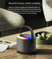 Boombox portable extérieur en plastique avec LED RVB arc-en-ciel, étanche à la poussière, pour haut-parleur audio bidirectionnel 5.3 10-30W, subwoofer, commande vocale