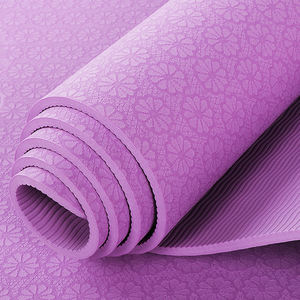 Matras Yoga latihan Label pribadi, antiair, portabel, satu warna - Product Image 5