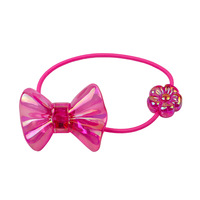 Superbe ensemble de 2 élastiques à cheveux papillon avec nœud, en acrylique couleur bonbon, accessoires de mode pour queue de cheval pour filles