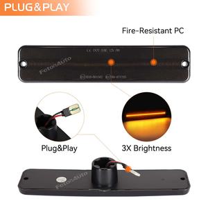 FetonAuto Ambre Blanc Led Feux de Signalisation Latéraux pour <span class=keywords><strong>JEEP</strong></span> <span class=keywords><strong>Wrangler</strong></span> <span class=keywords><strong>YJ</strong></span> 1987-1995 Led Non Séquentiel Réflecteur Voyants - Product Image 4