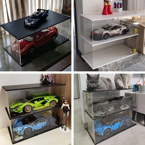 ตู้โชว์อะคริลิค 2 ชั้นสำหรับรถเลโก้และรถไดแคสต์ขนาด 1/8 - ตู้โชว์กันฝุ่นพร้อมประตู - Product Image 6