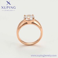 Bague en diamant Moissanite couleur or 18 carats, élégante et simple, bijoux Xuping 12838