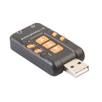 Siyah 8.1 kanal sanal CD ses adaptörü amplifikatör PC Laptop için çoklu USB ses kartı harici bilgisayar ses kartları