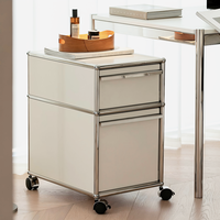 Meuble de rangement mobile à roulettes, design moderne, en métal, table d'appoint pour salon, chambre, bureau à domicile